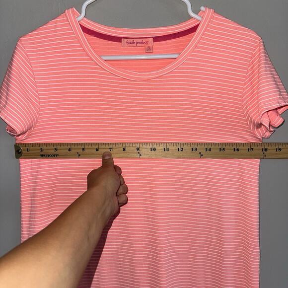 Fresh Produce Pink Striped Short Sleeve Dress Woman’s Size XS Style 22691 - Picture 6 of 7